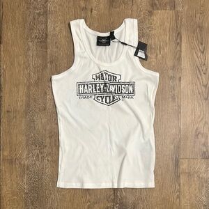 Harley-Davidson White Tank Top. Brand new with tags.